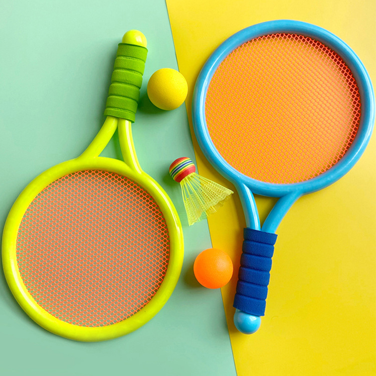 【日本進口-兒童羽毛球拍套裝】多巴胺配色✅柔韌彈性✅場地不限✅舒適手柄✅親子互動✅