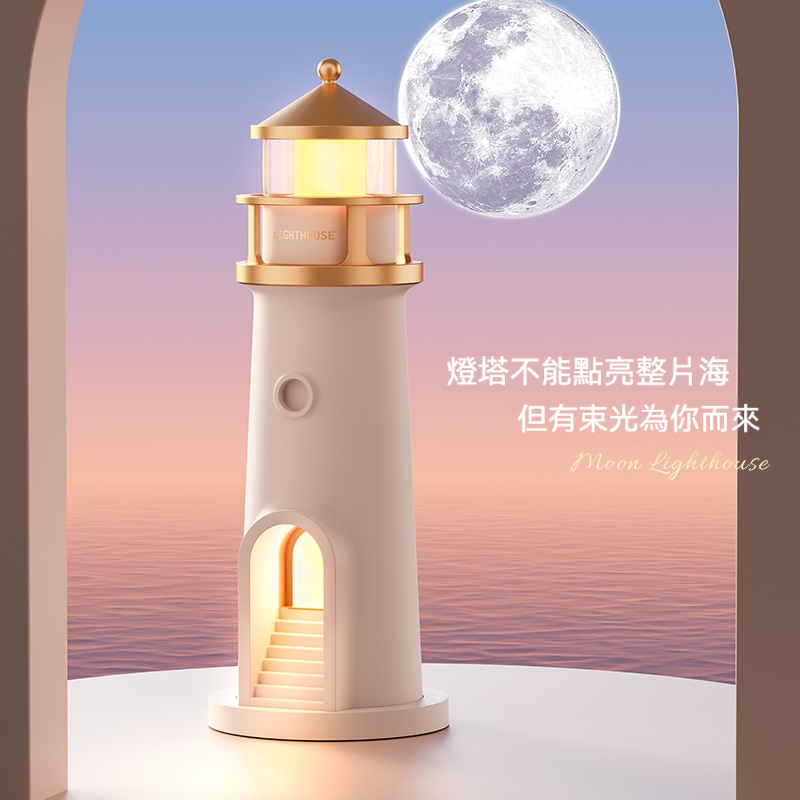燈塔月亮星空投影小夜燈✅感應燈臥室睡眠✅充電藍牙音響氣氛感床頭燈