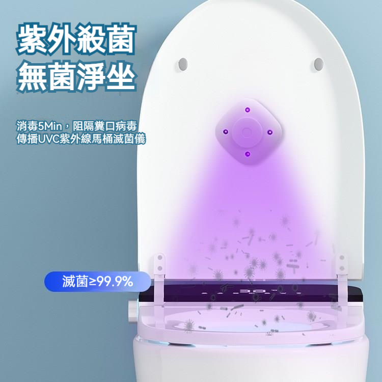 【台灣熱銷升級版】UV紫外線殺菌+香氛除臭二合一✅無線充電馬桶消毒神器✅便攜式防異味設計✅家用迷你抗菌黑科技