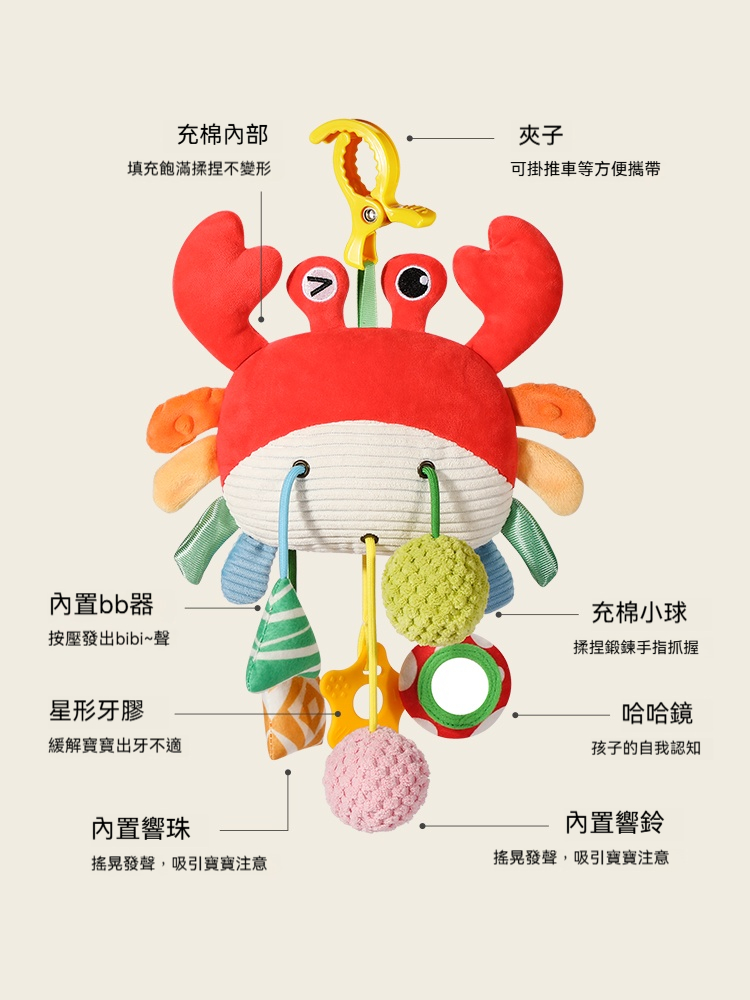 【新生兒必備✨】台灣專用 360度旋轉嬰兒推車床鈴 | 音樂安撫搖鈴風鈴 | 安全座椅掛飾玩具 | 食品級安全材質 哄睡神器