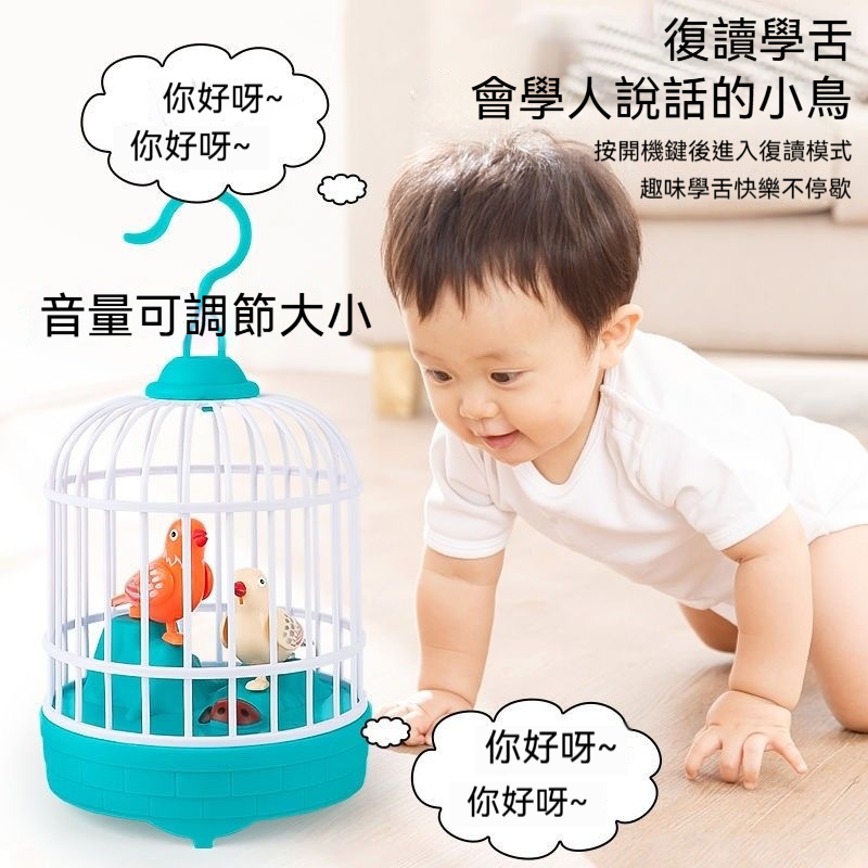 日本智慧感應鳥籠｜拍手學舌×煽翅跳舞，1-6歲玩出雙語社交力！ ✨ 燈光音樂全開秀