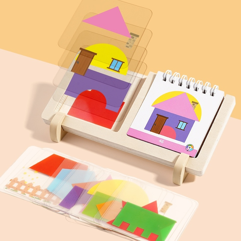 【空間大師養成記】台灣安全認證! 兒童幾何建築師玩具★ 2-7歲男孩女孩適用◇ 幾何空間拼圖◇ 環保材質空間思維訓練◇ 房屋設計益智拼圖