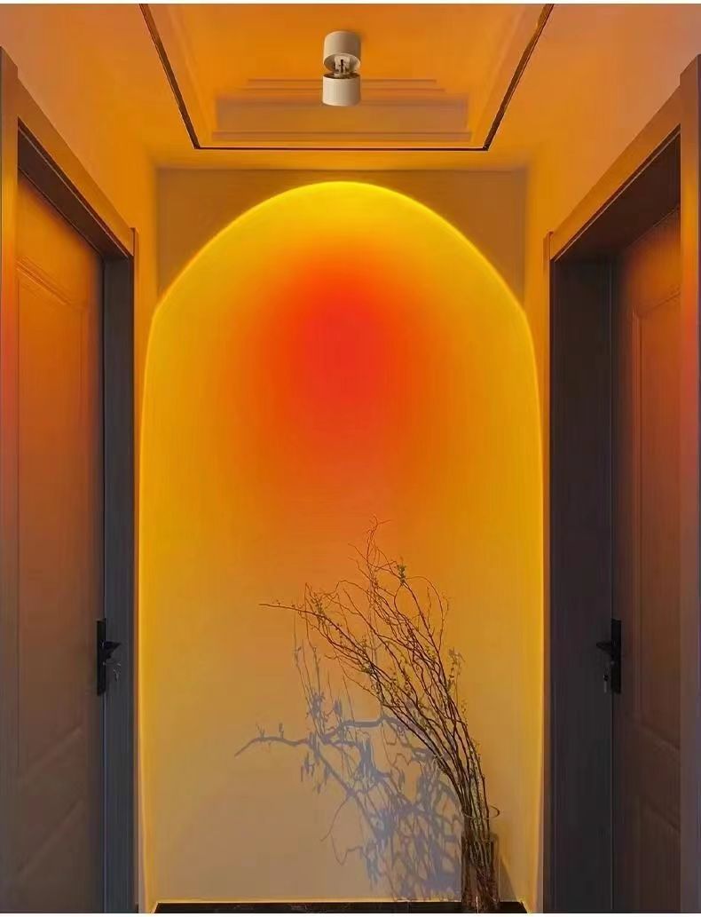 【智能夕陽落日燈】一鍵切換漸變光⚡ 免裝潢打造IG網紅牆！
