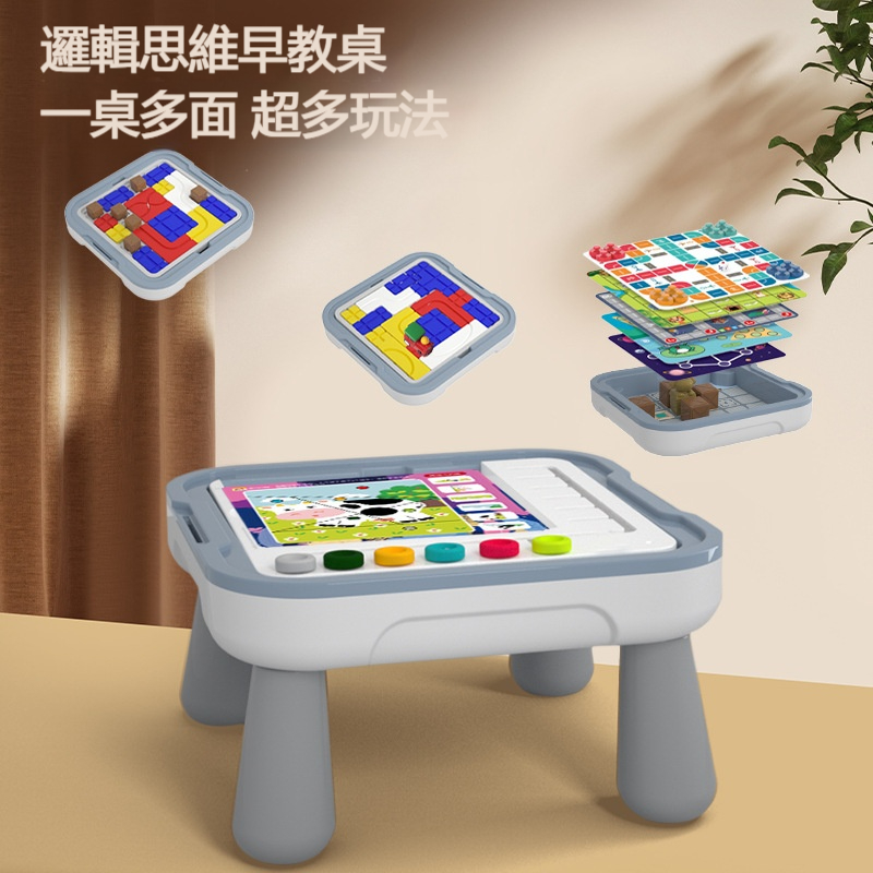 【兒童邏輯思維早教桌】兒童邏輯思維早教學習桌✅親子互動學習訓練桌面遊戲✅多功能兒童益智玩具✅