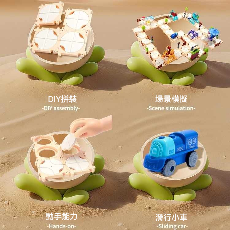 德國電動拼圖軌道小火車~自己拼軌道最好玩!3-8歲必備STEM玩具 生日禮物首選~